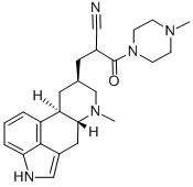 Ergoline-8-beta-propionitrile, 6-methyl-alpha-(4-methyl-1-piperazinylc arbonyl)- Structural