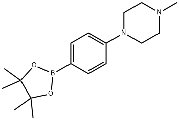 1-METHYL-4-[4-(4,4,5,5-TETRAMETHYL-1,3,2-DIOXABOROLAN-2-YL)PHENYL]PIPERAZINE Structural