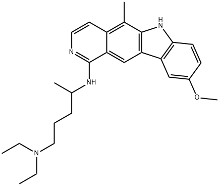 1-((4-(Diethylamino)-1-methylbutyl)amino)-9-methoxy-5-methyl-9H-pyrido (4,3-b)carbazole H2O