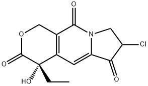 1H-Pyrano[3,4-f]indolizine-3,6,10(4H)-trione, 7-chloro-4-ethyl-7,8-dihydro-4-hydroxy-, (4S)- Structural