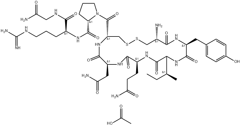 CYS-TYR-ILE-GLN-ASN-CYS-PRO-ARG-GLY-NH2 ACETATE SALT