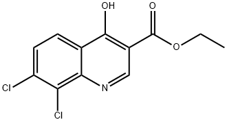 7,8-DICHLORO-4-HYDROXY-QUINOLINE-3-CARBOXYLIC ACID ETHYL ESTER Structural