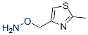 Thiazole,  4-[(aminooxy)methyl]-2-methyl-  (9CI) Structural
