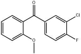 3-CHLORO-4-FLUORO-2'-METHOXYBENZOPHENONE Structural