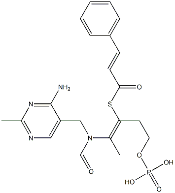 S-(2-(N-((4-amino-2-methylpyrimidin-5-yl)methyl)formamido)-5-(phosphonooxy)pent-2-en-3-yl) 3-phenylprop-2-enethioate