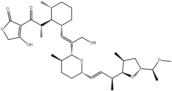 5-hydroxy-4-[(2S)-2-[(1R,2S,6R)-2-[(E)-3-hydroxy-2-[(2R,3R,6S)-6-[(E,3S)-3-[(3S,5R)-5-[(1S)-1-methoxyethyl]-3-methyl-oxolan-2-yl]but-1-enyl]-3-methyl-oxan-2-yl]prop-1-enyl]-6-methyl-cyclohexyl]propanoyl]furan-3-one