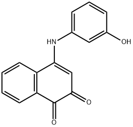 4-(3-HYDROXYANILINO)-1,2-DIHYDRONAPHTHALENE-1,2-DIONE Structural