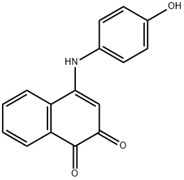 4-(4-HYDROXYANILINO)-1,2-DIHYDRONAPHTHALENE-1,2-DIONE Structural