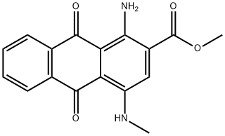 1-Amino-4-methylamino-9,10-dioxo-9,10-dihydroanthracene-2-carboxylicacidmethylester Structural