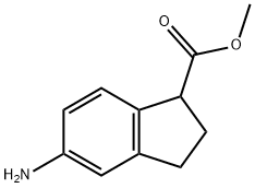 5-Amino-2,3-dihydro-1H-indene-1-carboxylic acid methyl ester Structural