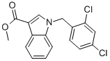 1H-INDOLE-3-CARBOXYLIC ACID, 1-[(2,4-DICHLOROPHENYL)METHYL]-,METHYL ESTER Structural