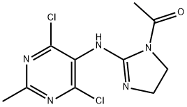 4,6-DICHLORO-2-METHYL-5-(1-ACETYL-2-IMIDAZOLIN-2-YL)-AMINOPYRIDINE Structural