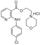 2-((4-Chlorophenyl)amino)-3-pyridinecarboxylic acid 2-(4-morpholinyl)e thyl ester HCl