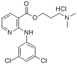 3-Pyridinecarboxylic acid, 2-((3,5-dichlorophenyl)amino)-, 3-(dimethyl amino)propyl ester, monohydrochloride