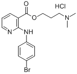 3-(Dimethylamino)propyl 2-((4-bromophenyl)amino)-3-pyridinecarboxylic  acid hydrochloride