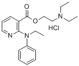 2-(Ethylphenylamino)-3-pyridinecarboxylic acid 2-(diethylamino)ethyl e ster hydrochloride Structural