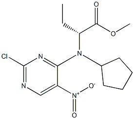 BUTANOIC ACID, 2-[(2-CHLORO-5-NITRO-4-PYRIMIDINYL)CYCLOPENTYLAMINO]-, METHYL ESTER, (2R)-