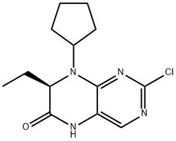 6(5H)-Pteridinone, 2-chloro-8-cyclopentyl-7-ethyl-7,8-dihydro Structural