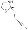 Thiazolidine, 2-methyl-2-(3-pentynyl)-