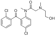 N-[4-chloro-2-(2-chlorobenzoyl)phenyl]-2-(2-hydroxyethyl-methyl-amino) -N-methyl-acetamide