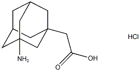 (3-AMINO-1-ADAMANTYL)ACETIC ACID Hydrochloride Structural