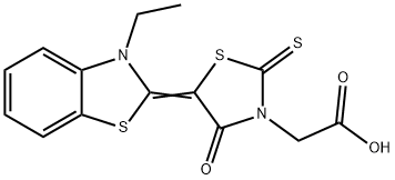 5-(3-ETHYL-2(3H)-BENZOTHIAZOLYLIDENE)-4-OXO-2-THIOXO-3- THIAZOLIDINEACETIC ACID TRIETHYLAMINE SALT Structural