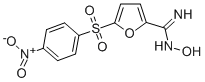 N-Hydroxy-5-((4-nitrophenyl)sulfonyl)-2-furancarboximidamide Structural