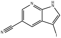 3-IODO-1H-PYRROLO[2,3-B]PYRIDINE-5-CARBONITRILE Structural