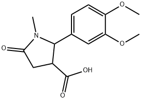 2-(3,4-DIMETHOXYPHENYL)-1-METHYL-5-OXO-3-PYRROLIDINECARBOXYLIC ACID Structural