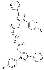 calcium bis[3-(4-chlorophenyl)-1-phenyl-1H-pyrazole-4-acetate] Structural