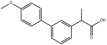 4'-Methoxy-alpha-methyl-3-biphenylacetic acid Structural