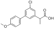 5-Chloro-4'-methoxy-alpha-methyl-3-biphenylacetic acid Structural