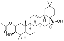 (2α,3β)- 2-(Acetyloxy)-3-hydroxy- olean-12-en-28-oic acid Structural