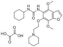 Urea, 1-(4,7-dimethoxy-6-(2-piperidinoethoxy)-5-benzofuranyl)-3-cycloh exyl-, oxalate