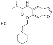 Urea, 1-(6-(2-piperidinoethoxy)-5-benzofuranyl)-3-methyl, hydrochlorid e Structural