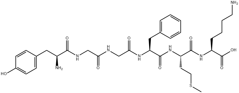 H-TYR-GLY-GLY-PHE-MET-LYS-OH ACETATE SALT Structural