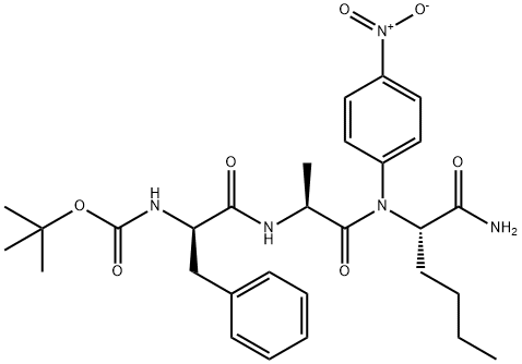 N-T-BOC-D-PHE-ALA-NLE P-NITROANILIDE Structural