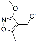 Isoxazole, 4-(chloromethyl)-3-methoxy-5-methyl- (9CI) Structural