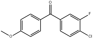 4-CHLORO-3-FLUORO-4'-METHOXYBENZOPHENONE Structural