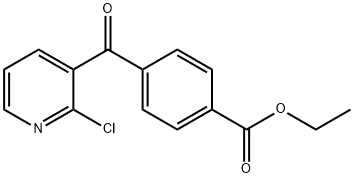 2-CHLORO-3-(4-ETHOXYCARBONYLBENZOYL)PYRIDINE Structural