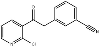 2-CHLORO-3-[2-(3-CYANOPHENYL)-1-OXOETHYL]PYRIDINE Structural