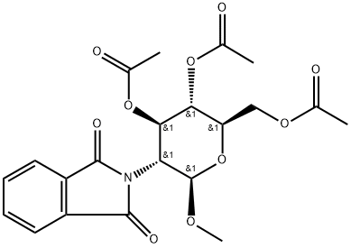 Methyl3,4,6-tri-O-acetyl-2-deoxy-2-phthalimido-b-D-glucopyranoside Structural