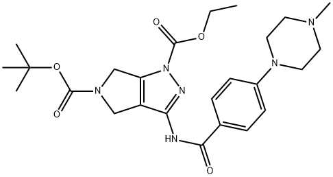 1-ETHYLOXYCARBONYL-3-[4-(4-METHYL-PIPERAZIN-1-YL)-BENZOYLAMINO]-5-BOC-4,6-DIHYDRO-PYRROLO[3,4-C]PYRAZOLE