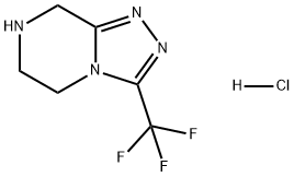 3-(Trifluoromethyl)-5,6,7,8-tetrahydro-[1,2,4]triazolo[4,3-a]pyrazine hydrochloride Structural Picture