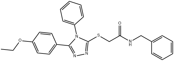 N-Benzyl-2-([5-(4-ethoxyphenyl)-4-phenyl-4H-1,2,4-triazol-3-yl]sulfanyl)acetamide Structural