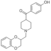 (1-((2,3-Dihydro-1,4-benzodioxin-2-yl)methyl)-4-piperidinyl)(4-hydroxy phenyl)methanone