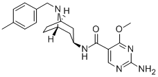 2-Amino-4-methoxy-N-(8-(p-methylbenzyl)-3-beta-nortropanyl)-5-pyrimidi necarboxamide Structural