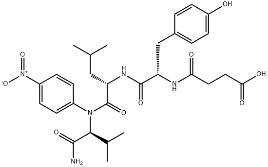 succinyl-tyrosyl-leucyl-valine-4-nitroanilide Structural