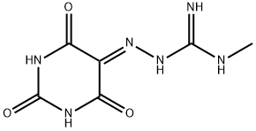 Hydrazinecarboximidamide, N-methyl-2-(tetrahydro-2,4,6-trioxo-5(2H)-pyrimidinylidene)- (9CI) Structural