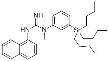 GUANIDINE, N-METHYL-N'-1-NAPHTHALENYL-N-[3-(TRIBUTYLSTANNYL)PHENYL]- Structural